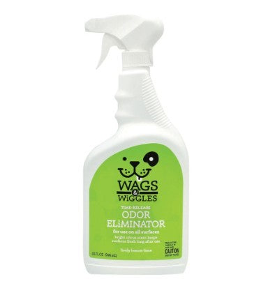 WAGS & WIGGLES TIME-RELEASE ODOUR ELIMINATION SPRAY 946ML LIVELY LEMON-LIME
