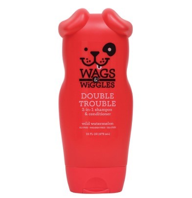 WAGS & WIGGLES 2 IN 1 SHAMPOO AND CONDITIONER 473ML WILD WATERMELON