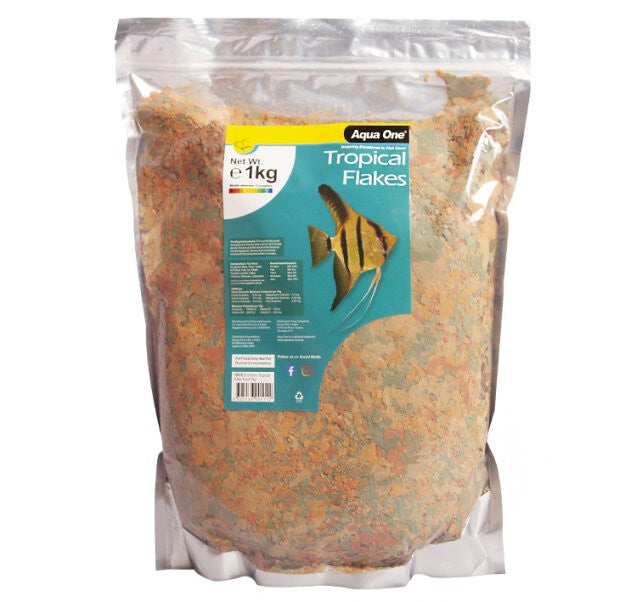 AQUA ONE ECONOMY TROPICAL FLAKE FOOD 1KG Campbelltown Pet & Aquarium