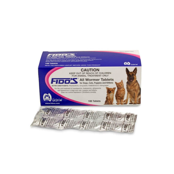 FIDOS ALL WORMER TABLET SINGLE - ONE TABLET PER 10KG