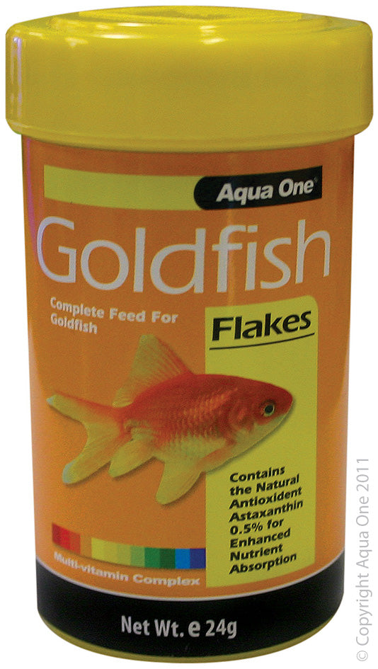 AQUA ONE GOLDFISH FLAKES 24GM – Campbelltown Pet & Aquarium Centre