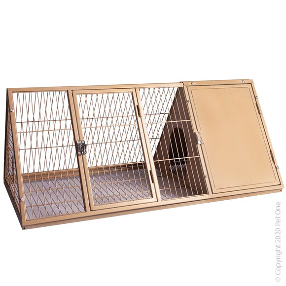 PET ONE SMALL ANIMAL CAGE (HUTCH) METAL TRIANGULAR DUNE