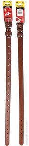 *** CLEARANCE*** PET ONE COLLAR LEATHER STUDDED 55CM BROWN