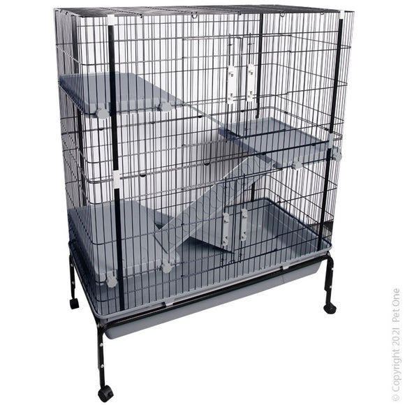 PET ONE SMALL ANIMAL CAGE WITH STAND 130H