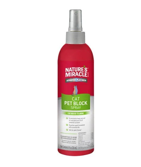 NATURES MIRACLE CAT PET BLOCK SPRAY 236ML