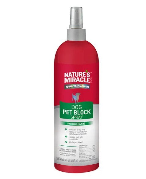 NATURES MIRACLE DOG PET BLOCK SPRAY 473ML
