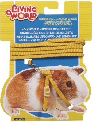 LIVING WORLD GUINEA PIG HARNESS & LEAD SET YELLOW
