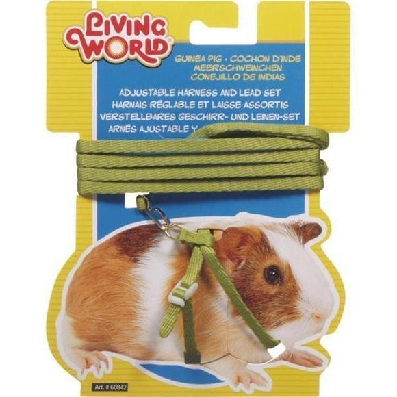 LIVING WORLD GUINEA PIG HARNESS & LEAD SET GREEN