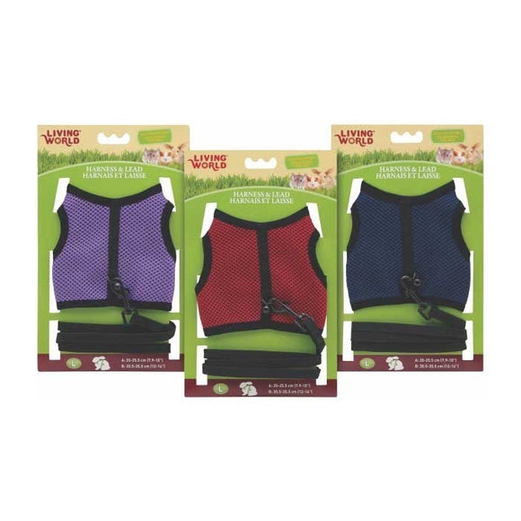LIVING WORLD SMALL ANIMAL HARNESS & LEAD SET LARGE