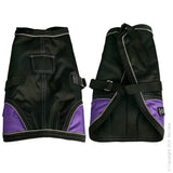*LAST SEASON*  PET ONE DOG COAT NIGHTWALKER 80CM BLACK/PURPLE WATERPROOF##