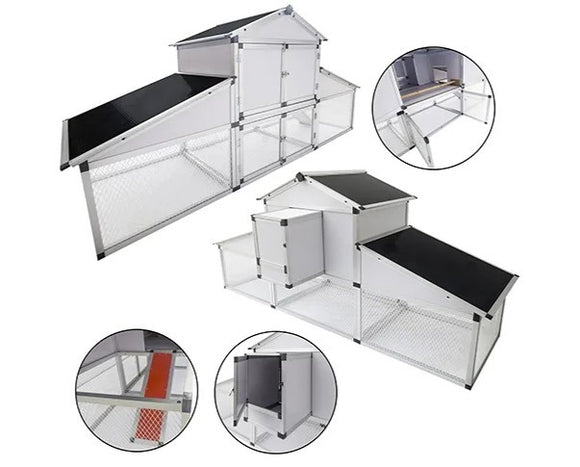 BAINBRIDGE CHICKEN COOP ALUMINIUM 258 X 74.5 X 117CM