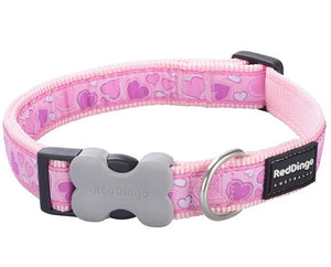 RED DINGO DOG COLLAR BREEZY LOVE PINK 25MM