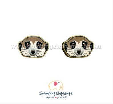 STOMPING ELEPHANTS MEERKAT EARRINGS (LARGE STUD)