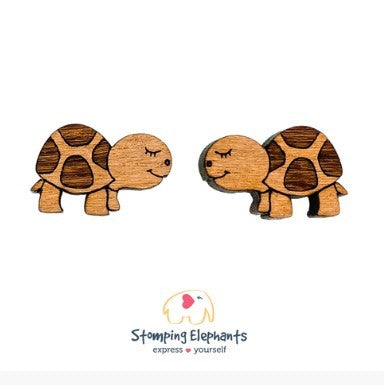 STOMPING ELEPHANTS TIMOTHY TURTLE EARRINGS (X-LARGE STUD)