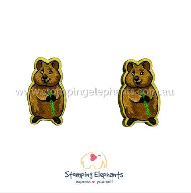 STOMPING ELEPHANTS QUOKKA EARRINGS (LARGE STUD)