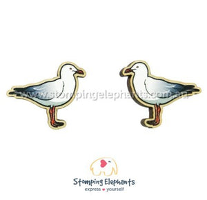 STOMPING ELEPHANTS SEAGULL EARRINGS (XXL STUD)