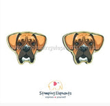 STOMPING ELEPHANTS BOXER EARRINGS (LARGE STUD)