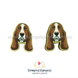 STOMPING ELEPHANTS BASSET HOUND EARRINGS (XXL STUD)