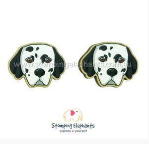 STOMPING ELEPHANTS DALMATIAN HEAD EARRINGS (XL STUD)