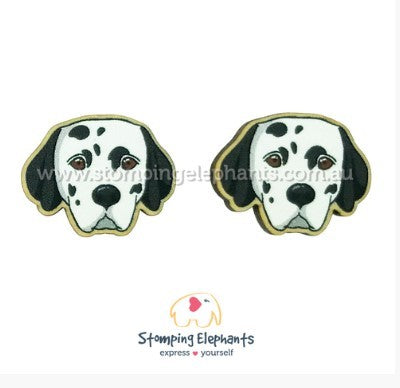 STOMPING ELEPHANTS DALMATION HEAD EARRINGS (XL STUD)