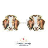 STOMPING ELEPHANTS GOAT EARRINGS (LARGE STUD)