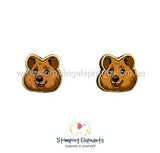 STOMPING ELEPHANTS QUOKKA FACE EARRINGS (SMALL STUD)