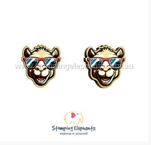 STOMPING ELEPHANTS COOL CAMEL EARRINGS (MEDIUM STUD)