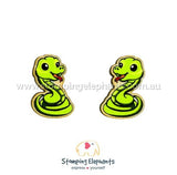 STOMPING ELEPHANTS SNAKE EARRINGS (X-LARGE STUD)