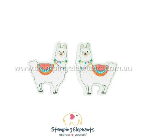 STOMPING ELEPHANTS LLAMA EARRINGS (XXL STUD)