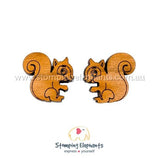 STOMPING ELEPHANTS SQUIRREL EARRINGS (LARGE STUD)