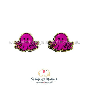 STOMPING ELEPHANTS OCTOPUS EARRINGS (LARGE STUD)