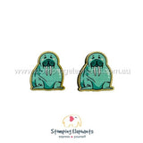 STOMPING ELEPHANTS WALRUS EARRINGS (LARGE STUD)