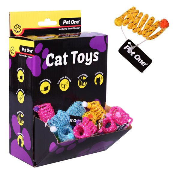 PET ONE CAT TOY SPRING 5CM ASSORTED