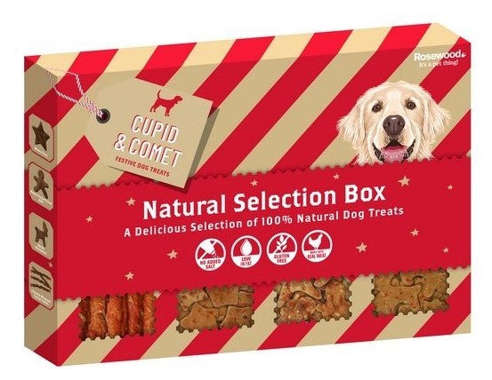 CUPID & COMET CHRISTMAS MEATY SELECTION GIFT BOX FOR DOGS 175G
