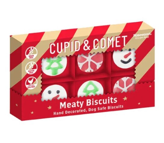 CUPID & COMET CHRISTMAS MEATY BISCUIT SELECTION BOX 6 PIECE