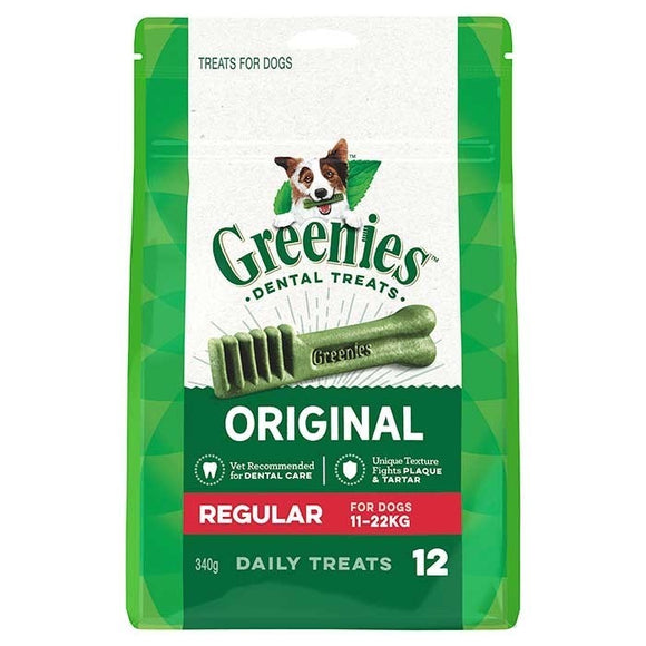 GREENIES ORIGINAL 340GM REGULAR 12 PACK