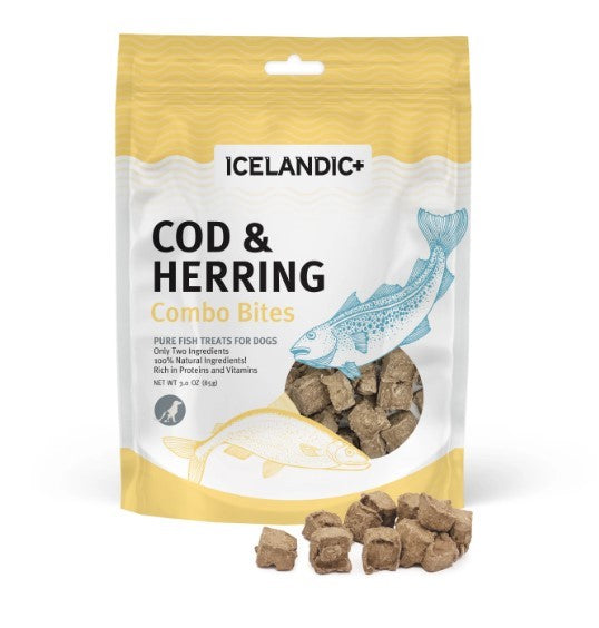 ICELANDIC COD AND HERRING COMBO BITES 100G