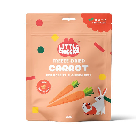 LITTLE CHEEKS FREEZE DRIED CARROT FOR SMALL ANIMALS 20G