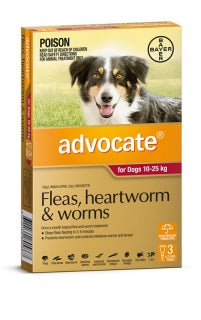 ADVOCATE DOG 10-25KG RED 3PK