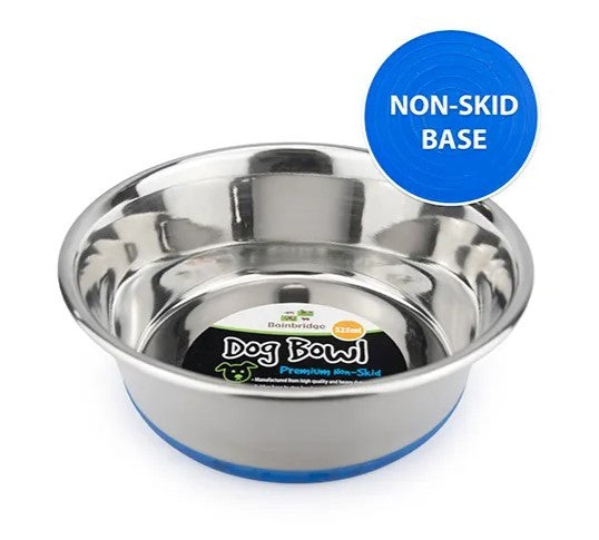BAINBRIDGE DOG BOWL STAINLESS STEEL NON-SKID 525ML
