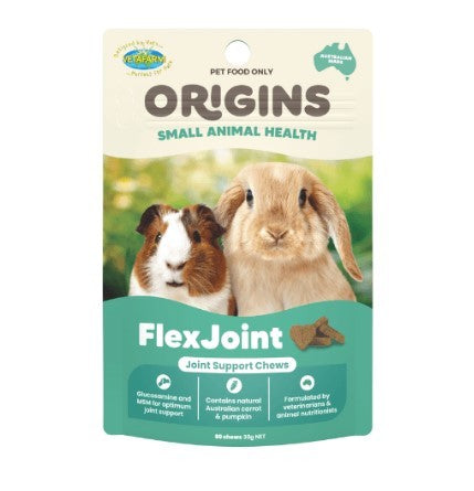 VETAFARM ORIGINS SMALL ANIMAL HEALTH FLEX JOINT SUPPORT CHEWS 60