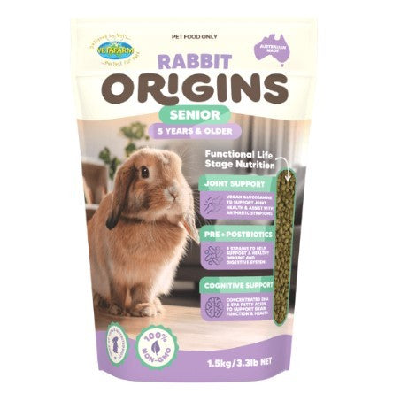 VETAFARM RABBIT ORIGINS SENIOR 5 YEARS AND OLDER 1.5KG