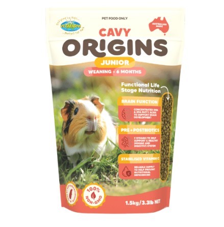 VETAFARM CAVY (GUINEA PIG) ORIGINS JUNIOR  WEANING - 6 MONTHS 1.5KG
