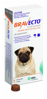 BRAVECTO CHEWABLE ORANGE 4.5-10KG 1 TAB 