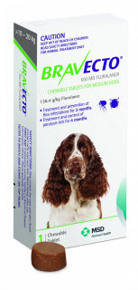 BRAVECTO CHEWABLE GREEN 10-20KG 1 TAB 
