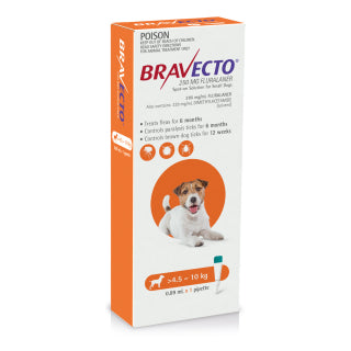 BRAVECTO DOG SPOT ON 4.5-10KG 1PK