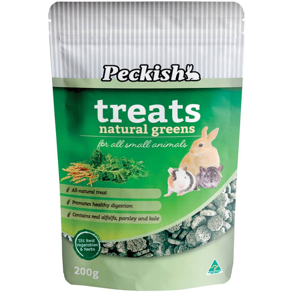PECKISH HEALTH TREATS - NATURAL GREENS 200G
