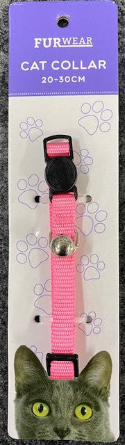 FURWEAR BASIC CAT COLLAR 20-30CM PINK