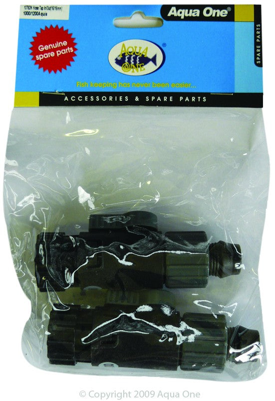 AQUA ONE TAP SET IN OUT 16MM AQUIS 1000 1200