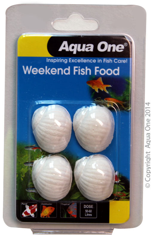 AQUA ONE WEEKEND BLOCK FISH FOOD 20G